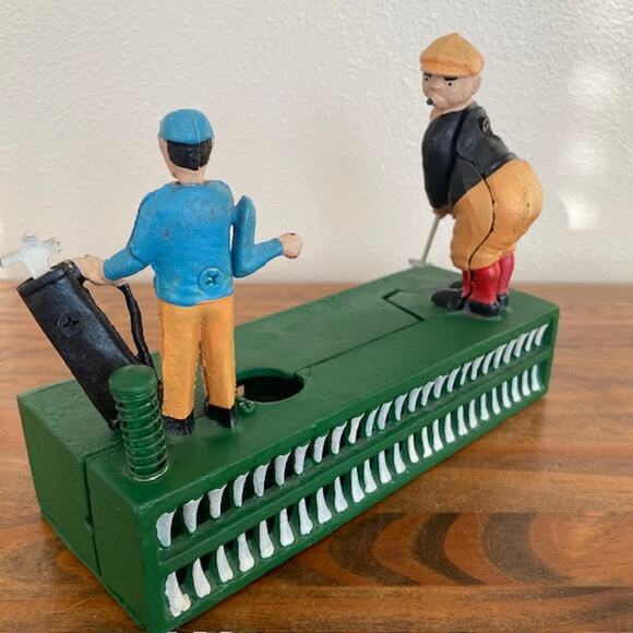 Vintage Cast Iron Reproduction "Birdie Putt" Coin Bank - Picture 6 of 9